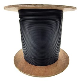 Black Outdoor Fiber Optic Cable, Singlemode 2 Strand OS2 9/125, Riser Rated, 1000ft