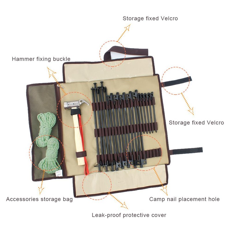 Outdoor Camping Nail Bag Simple Tool Kits Camp Nail Bag