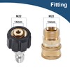 Raincovo Pressure Washer Quick Connect Fittings, M22 14mm to 3/8