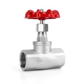 1" NPT Stainless Steel B-Type Globe Valve, Accurately Adjust Flow Rate Heavy Duty Threaded Manual Rotary Sluice Shut-off Valve for Water, Oil, Gas, Industrial Piping, and HVAC Systems (1", DN25)