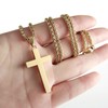 P. BLAKE Stainless Steel Gold Plated Cross Necklace for Men