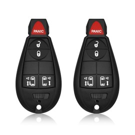 Car Key Fob Remote Keyless Entry Control M3N5WY783X 433MHz 5 Button Replacement for 2008-2019 Dodge Grand Caravan Dart Volkswagen Chrysler - 2 Pack