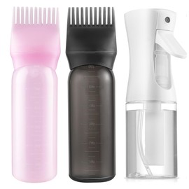 Root Comb Applicator Bottle, Hair Oiling Applicator Bottle for Hair Dye-2PCS Hair Applicator Bottle and Hair Scalp Massage Comb