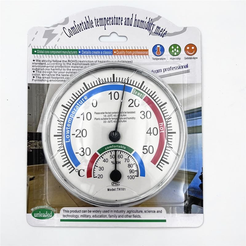 5" Indoor Outdoor Hygrometer/Thermometer, Humidity Gauge Indicator Temperature Humidity Monitor
