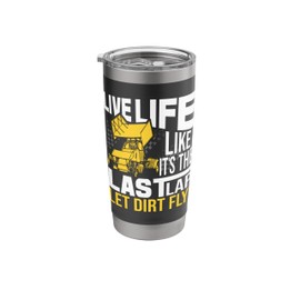 Live Life Like It's The Last Lap - Sprint Car Dirt Track Stainless Steel Insulated Tumbler
