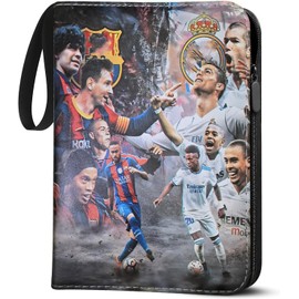 Rcxnm Football Trading Card Album 400 Card Capacity 50 Pages Zip Black 22x16cm
