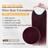 Benehair Human Hair Extensions Thick Ends Invisible Wire Real Human
