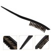 TOVINANNA Hair Slicking Tools Pig Bristle Brush Wooden Handle Smooth