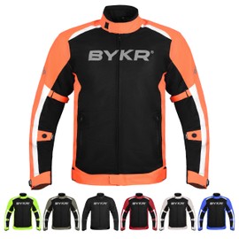 Mesh Motorcycle Jacket For Men Dual Sports Adventure Breathable Air Racing Bikers Riding Powersports Protective Motorbike Jackets Enduro CE Armored Orange 4XL