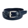 CTM® Men's Basic Leather Dress Belt, 32, Navy