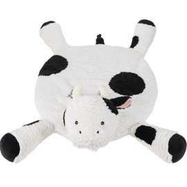 Bearington Lil' Gilly 30 Inch Cow Tummy Time Mat - Cow Baby Blanket - Cow Pillow for Baby