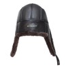 MGGMOKAY Aviator Hat Genuine Shearling Leather Aviator Cap Warm Russian