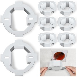 Copkim 8 Pcs Round Electrical Box Extender 4.35 Inch x 1.5 Inch Plastic Ceiling Outlet Light Box Extender for 3.5 Inch 4 Inch Round or Octagonal Electrical Boxes, White