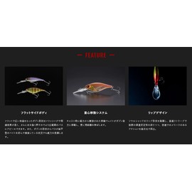 JACKALL Soul Flat 58SF SK Dark Thunder Clear Bait