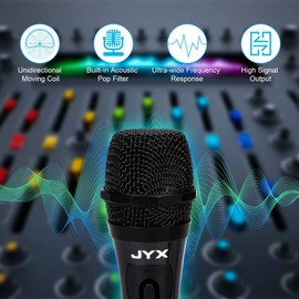 JYX Karaoke Dynamic Microphone Unidirectional PA System Speaker Conference/Karaoke/Speech 6.35mm Plug