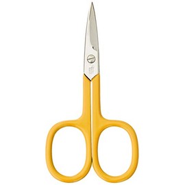 CREDO Nagelschere 8 cm, POP ART, gebogen, mattchrom, gelb