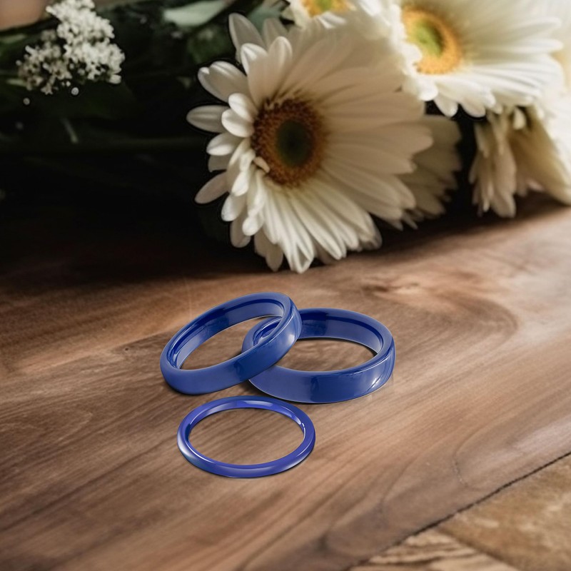 Truly Alpha - Anillos de cerámica para mujer, anillos de