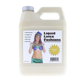 Liquid Latex Metallic Gold 32 Oz - Liquid Latex Body and Face Paint