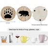 Bear Coasters Set of 6 Cute Table Coasters Resin Drink