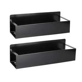 Magnetic Spice Rack for Fridge, Drill-Free Spice Organiser Made of Carbon Steel for the Kitchen, Black, Set of 2 (Large & Small) | Bohrfrei für Kühlschrank & Metallflächen. Praktischer Organizer in Groß & Klein – ideal zur platzsparenden Küchengestaltung