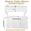 COCPOK 6 Pack Plastic Table Skirts and Table Cloths, 3Pcs