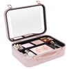 Dodoam Cosmetics Storage Case Makeup Organizer Tabletop Suitcases W/LED Lights+Mirror