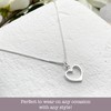 21st Birthday Necklace - Sterling Silver Heart Pendant Necklace -