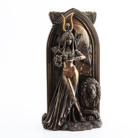 Veronese Design 10 5/8 Inch The Priestess Egyptian Goddess Resin Statue Bronze Finish