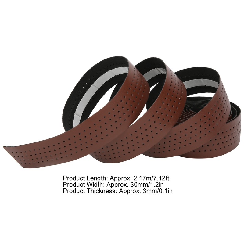 2Pcs Cycling PU Leather EVA Handlebar Belt Road Bike AntiSlip