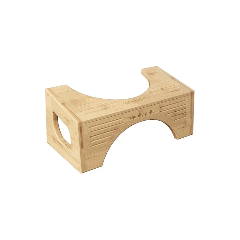 Squatty Potty Bamboo Flip Bathroom Toilet Stool - 7 and