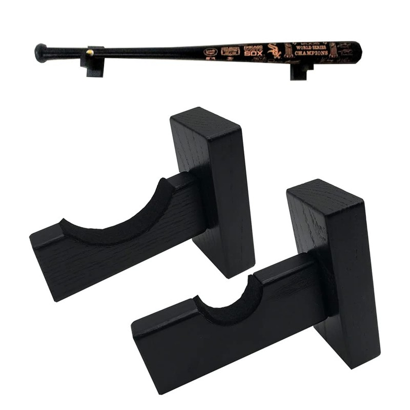 Baseball Bat Display Wall Mount Holder,Solid Wood Baseball Bat Rack