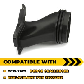 KUAFU Air Inlet Intake Tube Compatible with 2015-2022 Dodge Challenger Replacement for 77072385 Headlight Air Inlet Intake Duct Tube Black