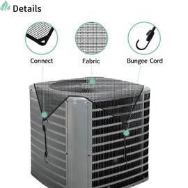 SunnyRoyal A/C Unit Cover Outdoor 32" X 32" Central Air Conditioner Cover for Outside Units AC Compressor Condenser Top Cover