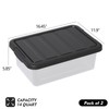 Tyminin 14-Qt Clear Latching Storage Boxes, 2-Pack Storage Bins