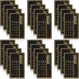 Weewooday 24 Pcs 8 Digits Thin Calculator Slim Credit Card Design Solar Power Pocket Portable Mini Calculator for Home Business School Basic Office