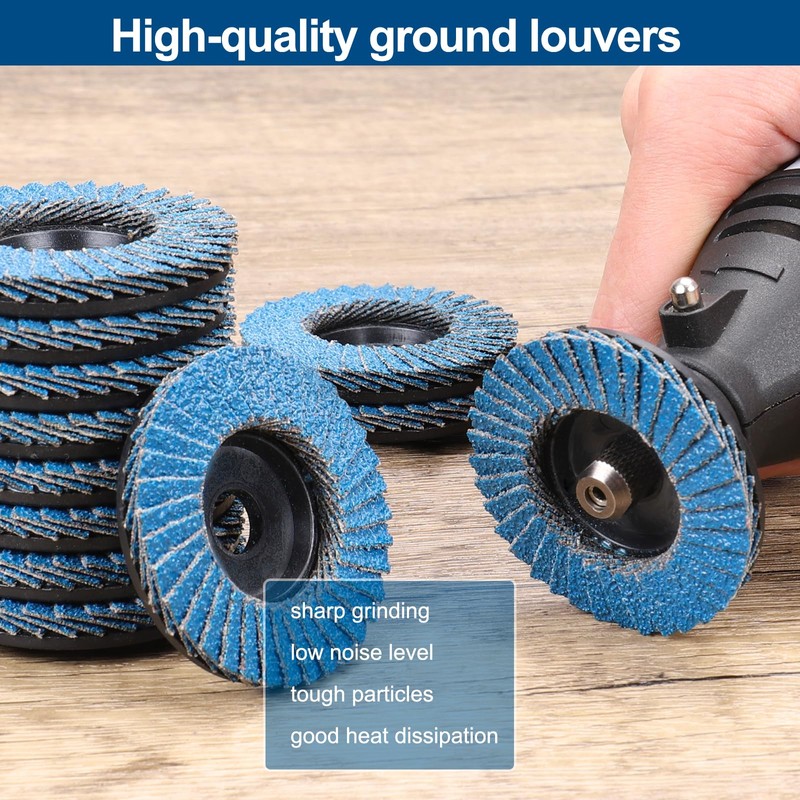 12 Pack Angle Grinder Discs Set, 50mm Flap Discs 40/60/80/120