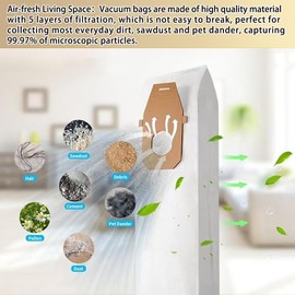 3 Pack AH10000 Type Q HEPA Vacuum Bags for Hoover Platinum Upright Vacuum UH30010COM UH30010CCA UH30010 Replace Part 902419001，AH10000