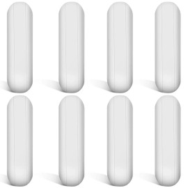 Weewooday 8 Pieces PTFE Magnetic Mixer Stirrer Bar, 30 mm/ 1.18 Inch, white