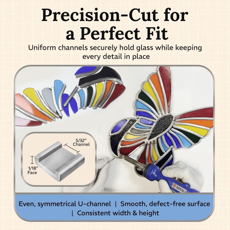 1/8" Flat U Lead Came for Stained Glass | 2