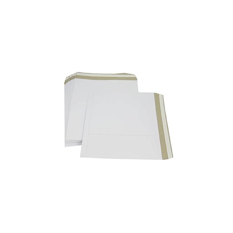 12" Strong White LP Record Mailers Envelopes White Cardboard Self