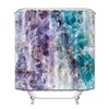 LB Purple Crystal Mineral Marble Abstract Shower Curtain for Bathroom