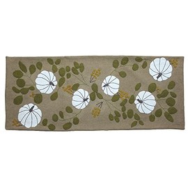 Home Collection by Raghu White Pumpkin Table Runner