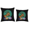 I Arted - Artist Pencil Funny Painter Quote Throw Pillow
