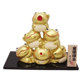 Ryukodo Moneyluck Bun, Frog Figurine, 19-314A, Height 4.7 inches (12 cm)