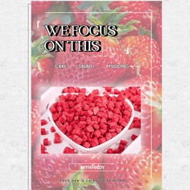 Freeze Dried Strawberries Pieces | (7.05 oz/200g) sealed package | Sweet and crispy | Gluten-free snack, perfect for baking, yogurt bowls, and smoothie bowls.Freeze-dried Strawberry Crunch