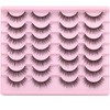Wispy Lashes 12mm False Eyelashes Natural Look Short Fluffy Faux