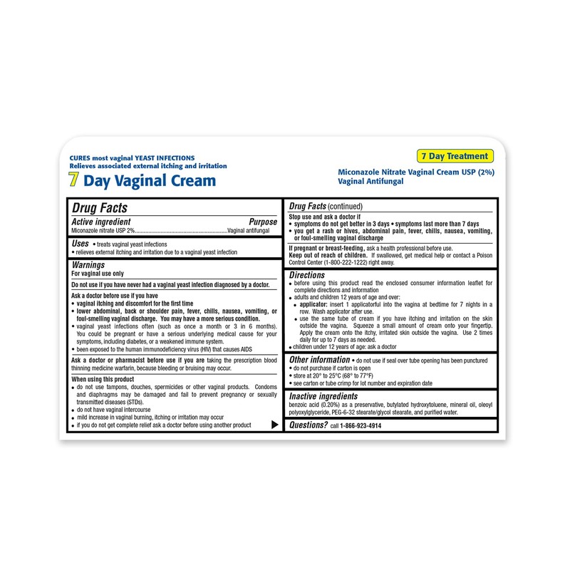 Miconazole 7 Vaginal Cream With 2% - 45 gm