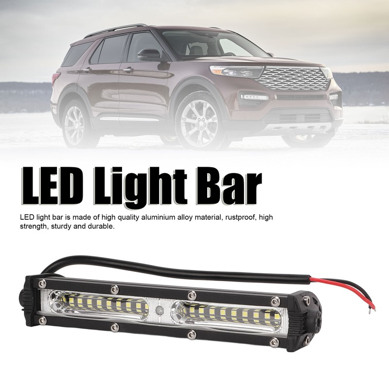 Black Car LED Work Light Driving Lamp 54W Single Row