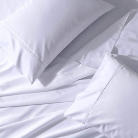 Royal Tradition Solid 650-Thread-Count, Cotton-Blend California King 4PC Bed Sheets Set, White