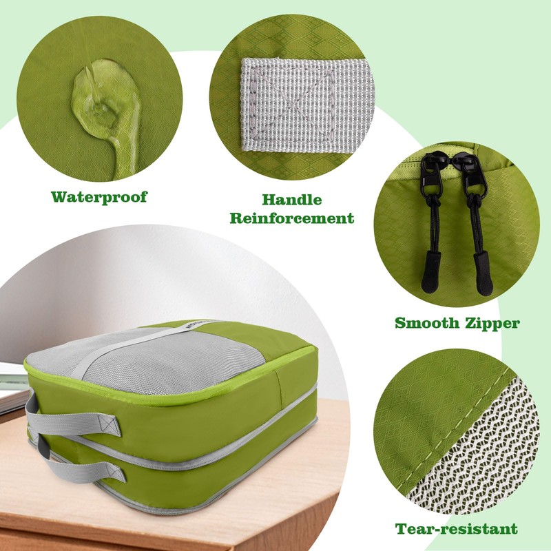 CANBOX Compression Packing Cube Set, Ultralight Expandable Suitcase Organiser Set,